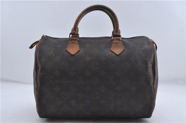 Authentic Louis Vuitton Monogram Speedy 30 Hand Bag M41526 LV Junk 4294D
