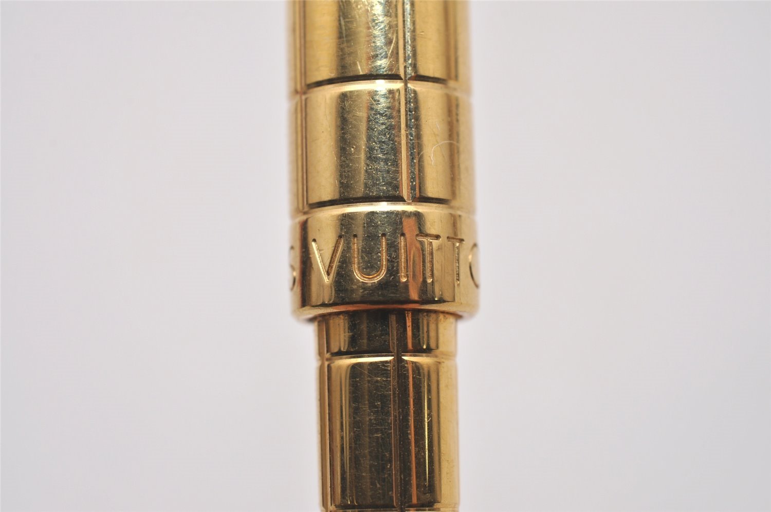 Authentic Louis Vuitton Stylo Agenda GM Ballpoint Pen Gold N75003 LV 4294I