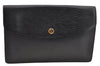 Authentic Louis Vuitton Epi Montaigne 27 Clutch Hand Bag Black M52652 LV 4295I