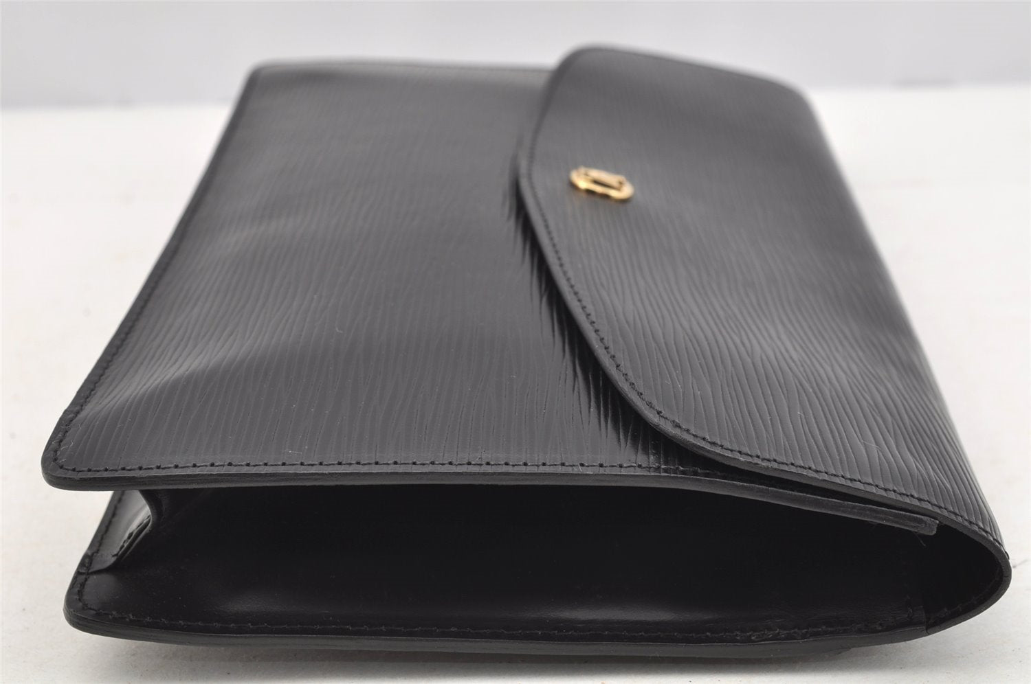 Authentic Louis Vuitton Epi Montaigne 27 Clutch Hand Bag Black M52652 LV 4295I