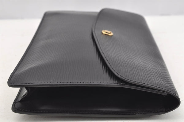 Authentic Louis Vuitton Epi Montaigne 27 Clutch Hand Bag Black M52652 LV 4295I