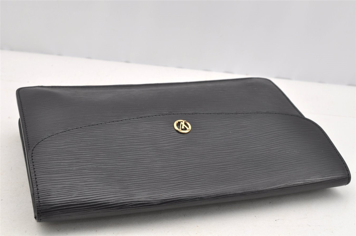 Authentic Louis Vuitton Epi Montaigne 27 Clutch Hand Bag Black M52652 LV 4295I