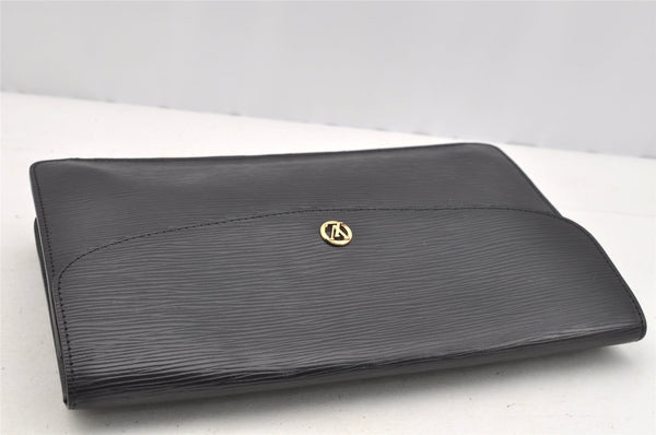 Authentic Louis Vuitton Epi Montaigne 27 Clutch Hand Bag Black M52652 LV 4295I