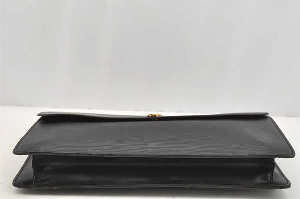 Authentic Louis Vuitton Epi Montaigne 27 Clutch Hand Bag Black M52652 LV 4295I