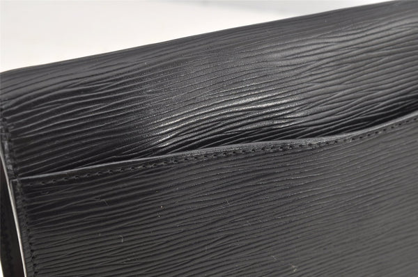 Authentic Louis Vuitton Epi Montaigne 27 Clutch Hand Bag Black M52652 LV 4295I