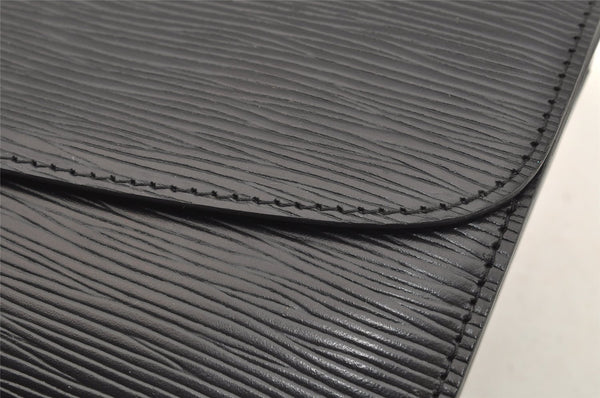 Authentic Louis Vuitton Epi Montaigne 27 Clutch Hand Bag Black M52652 LV 4295I