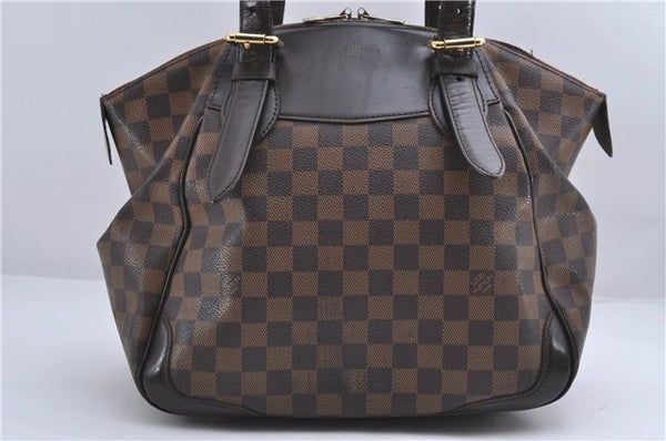 Authentic Louis Vuitton Damier Verona MM Shoulder Boston Bag N41118 LV 4296D