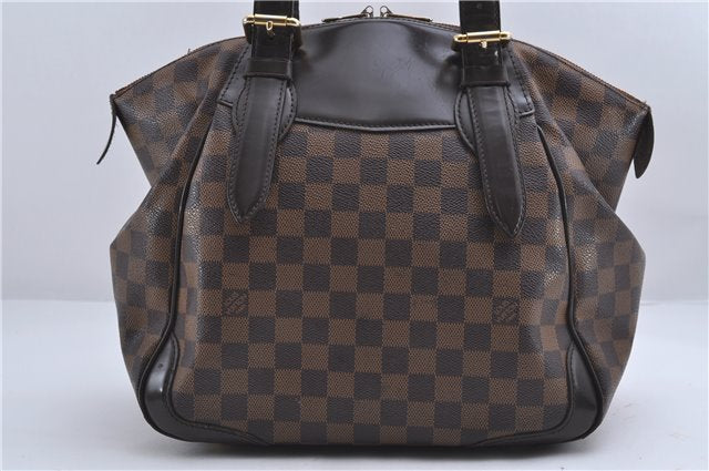 Authentic Louis Vuitton Damier Verona MM Shoulder Boston Bag N41118 LV 4296D