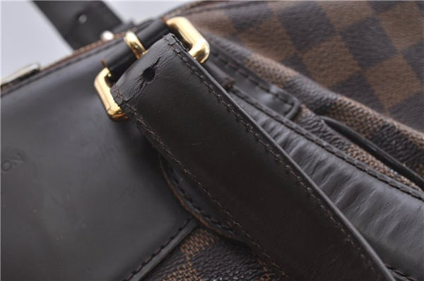 Authentic Louis Vuitton Damier Verona MM Shoulder Boston Bag N41118 LV 4296D