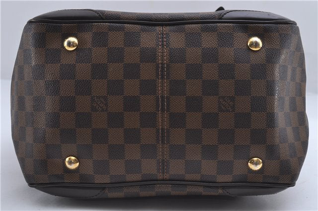 Authentic Louis Vuitton Damier Verona MM Shoulder Boston Bag N41118 LV 4296D