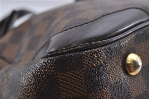 Authentic Louis Vuitton Damier Verona MM Shoulder Boston Bag N41118 LV 4296D