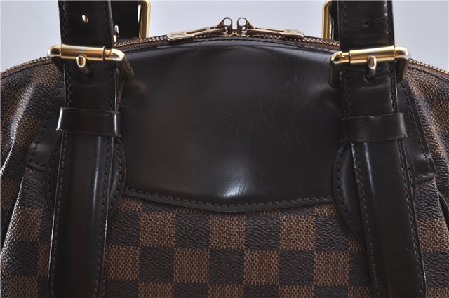 Authentic Louis Vuitton Damier Verona MM Shoulder Boston Bag N41118 LV 4296D