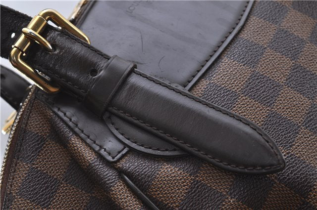 Authentic Louis Vuitton Damier Verona MM Shoulder Boston Bag N41118 LV 4296D