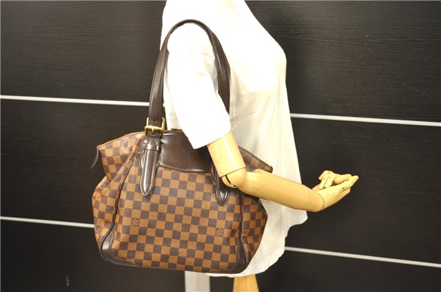 Authentic Louis Vuitton Damier Verona MM Shoulder Boston Bag N41118 LV 4296D