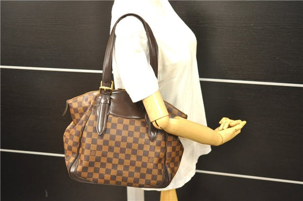 Authentic Louis Vuitton Damier Verona MM Shoulder Boston Bag N41118 LV 4296D