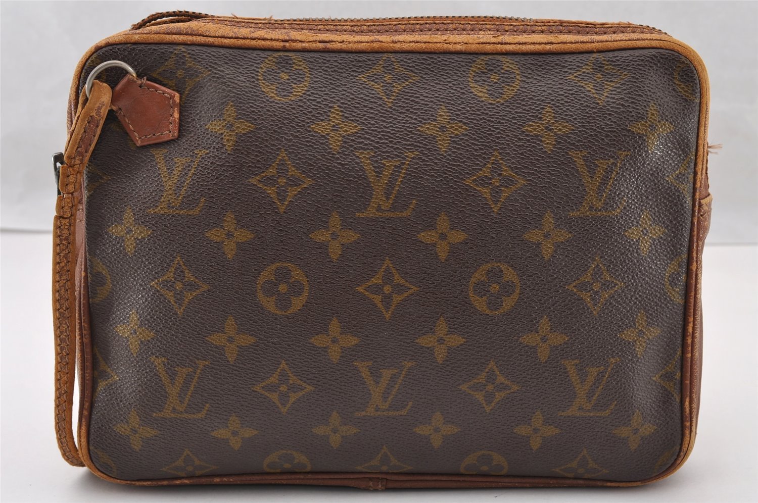 Authentic Louis Vuitton Monogram Pochette Sport Clutch Bag Old Model Junk 4296I