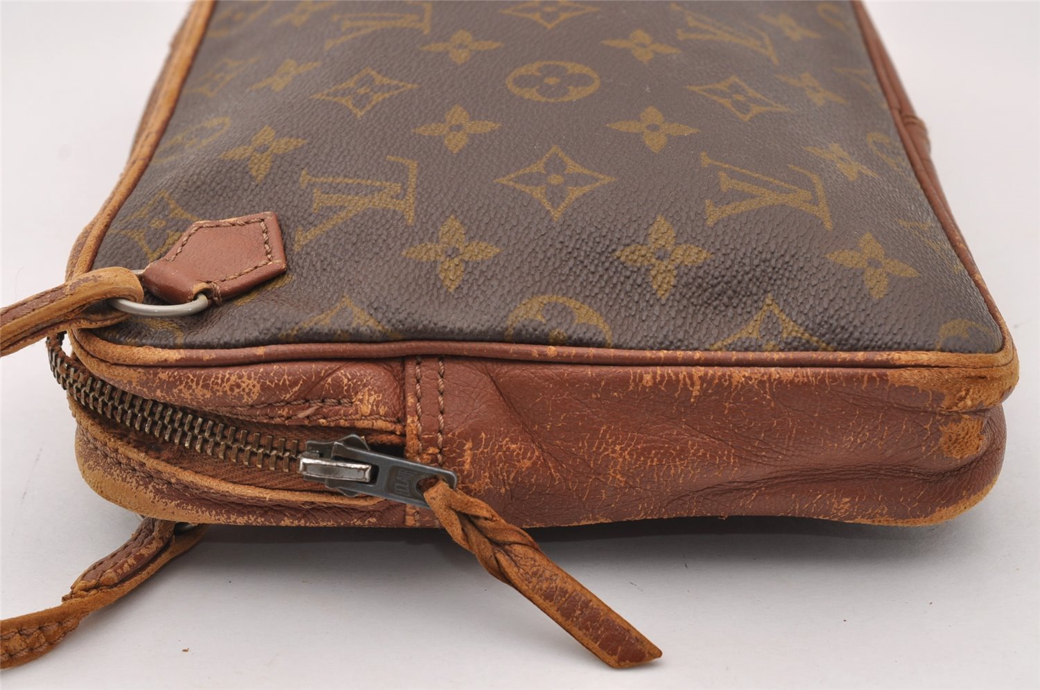 Authentic Louis Vuitton Monogram Pochette Sport Clutch Bag Old Model Junk 4296I