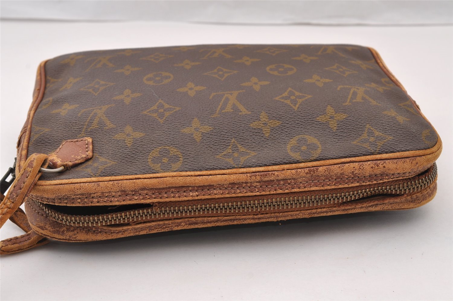 Authentic Louis Vuitton Monogram Pochette Sport Clutch Bag Old Model Junk 4296I