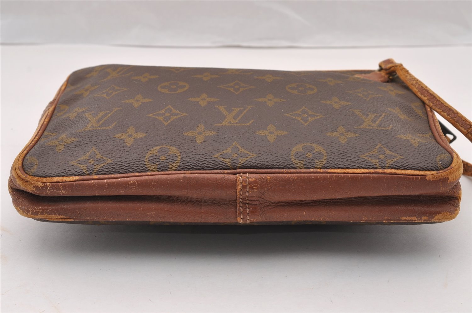 Authentic Louis Vuitton Monogram Pochette Sport Clutch Bag Old Model Junk 4296I