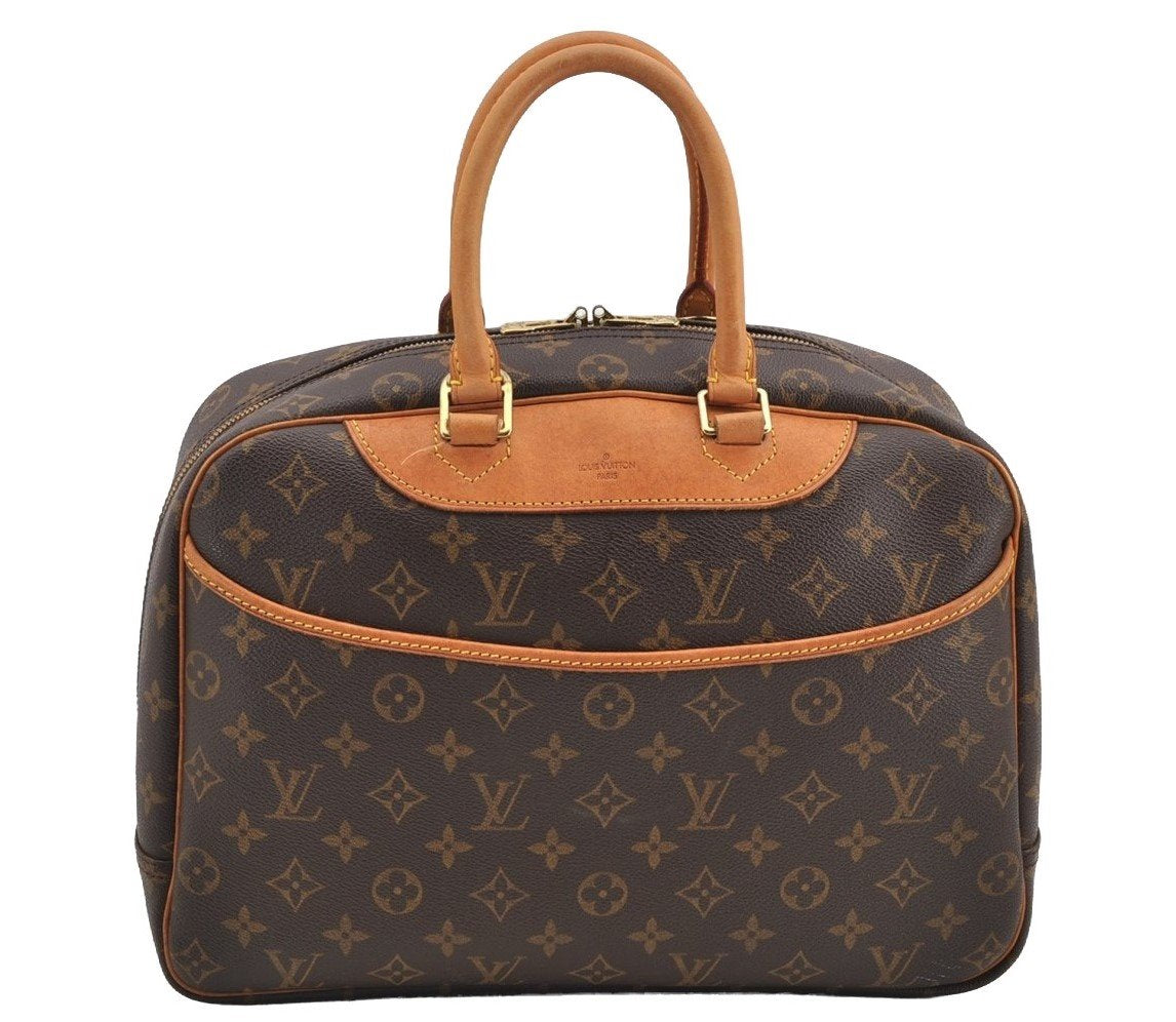 Authentic Louis Vuitton Monogram Deauville Hand Bag M47270 LV 4298I