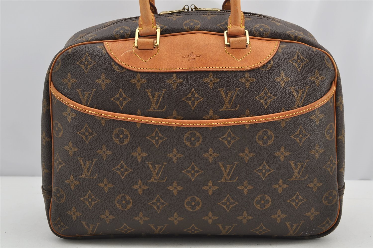Authentic Louis Vuitton Monogram Deauville Hand Bag M47270 LV 4298I