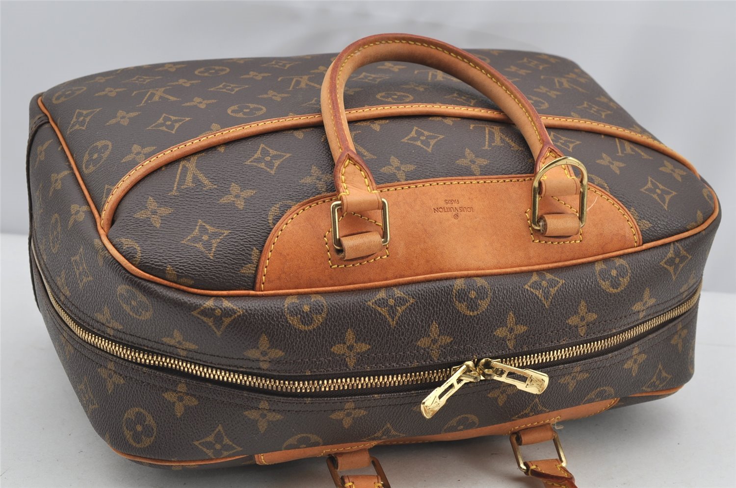 Authentic Louis Vuitton Monogram Deauville Hand Bag M47270 LV 4298I