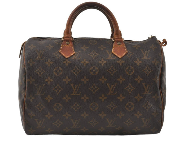 Authentic Louis Vuitton Monogram Speedy 30 Hand Boston Bag M41526 LV Junk 4299I