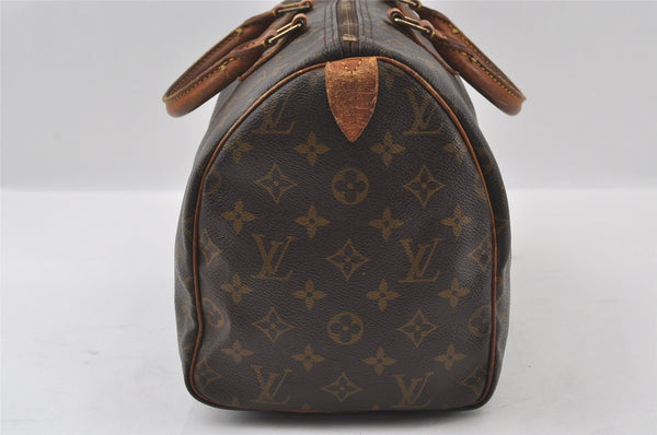 Authentic Louis Vuitton Monogram Speedy 30 Hand Boston Bag M41526 LV Junk 4299I