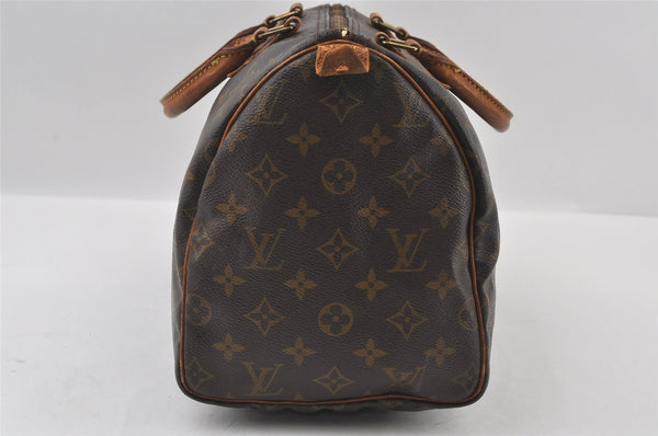 Authentic Louis Vuitton Monogram Speedy 30 Hand Boston Bag M41526 LV Junk 4299I