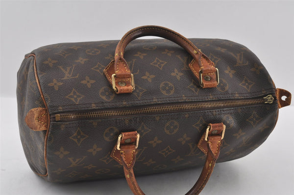 Authentic Louis Vuitton Monogram Speedy 30 Hand Boston Bag M41526 LV Junk 4299I