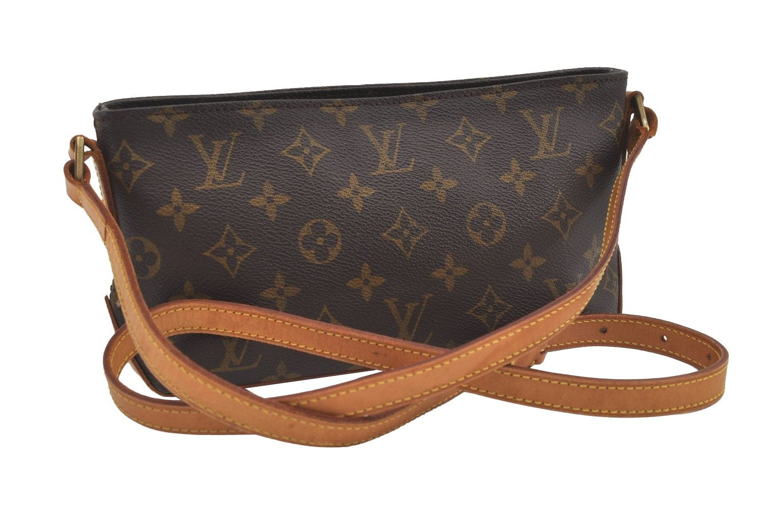 Authentic Louis Vuitton Monogram Trotteur Shoulder Cross Bag M51240 LV 4300I
