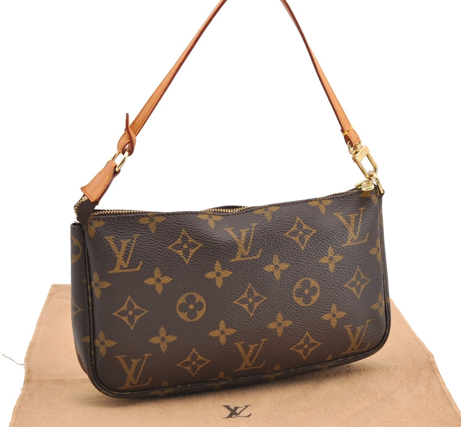 Authentic Louis Vuitton Monogram Pochette Accessoires Pouch M51980 LV 4301F