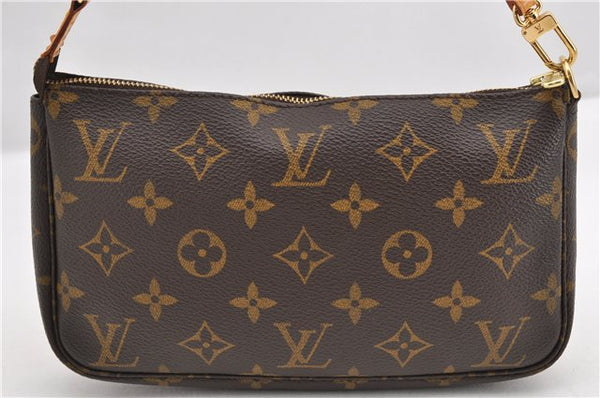 Authentic Louis Vuitton Monogram Pochette Accessoires Pouch M51980 LV 4301F