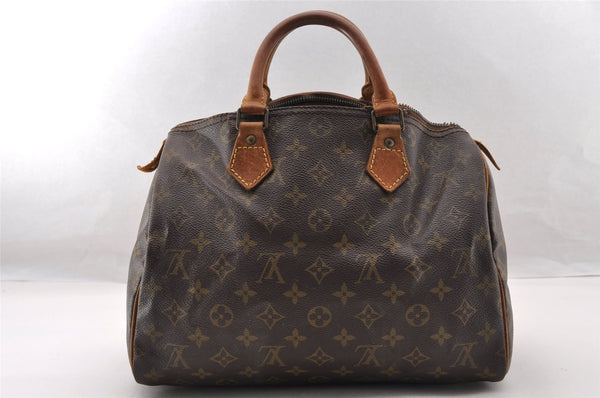 Authentic Louis Vuitton Monogram Speedy 30 Hand Boston Bag M41526 LV Junk 4301I