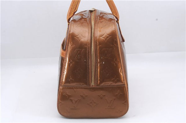 Authentic Louis Vuitton Vernis Tompkins Square Hand Bag Brown M91103 LV 4302D