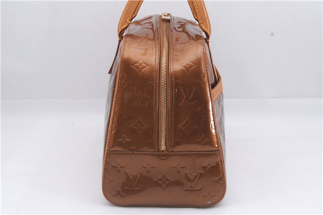 Authentic Louis Vuitton Vernis Tompkins Square Hand Bag Brown M91103 LV 4302D