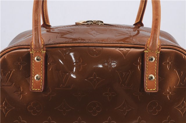 Authentic Louis Vuitton Vernis Tompkins Square Hand Bag Brown M91103 LV 4302D