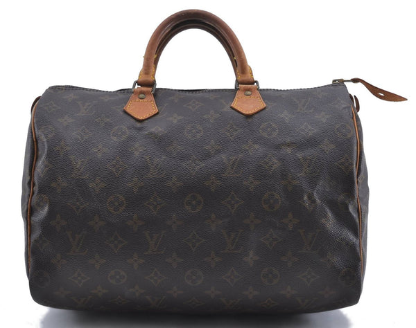 Authentic Louis Vuitton Monogram Speedy 35 Hand Boston Bag M41524 LV 4304D
