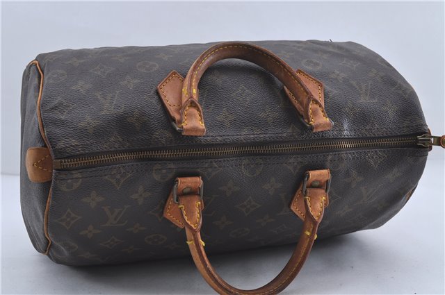 Authentic Louis Vuitton Monogram Speedy 35 Hand Boston Bag M41524 LV 4304D