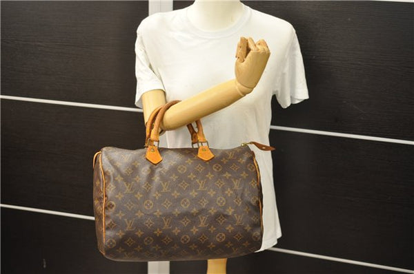 Authentic Louis Vuitton Monogram Speedy 35 Hand Boston Bag M41524 LV 4304D