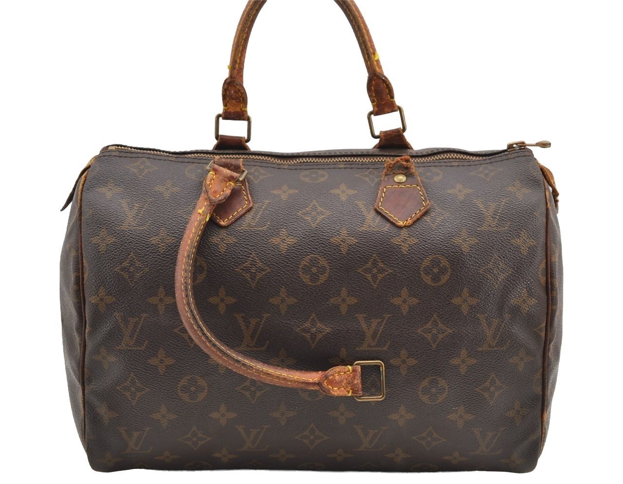 Authentic Louis Vuitton Monogram Speedy 30 Hand Boston Bag M41526 LV Junk 4304I