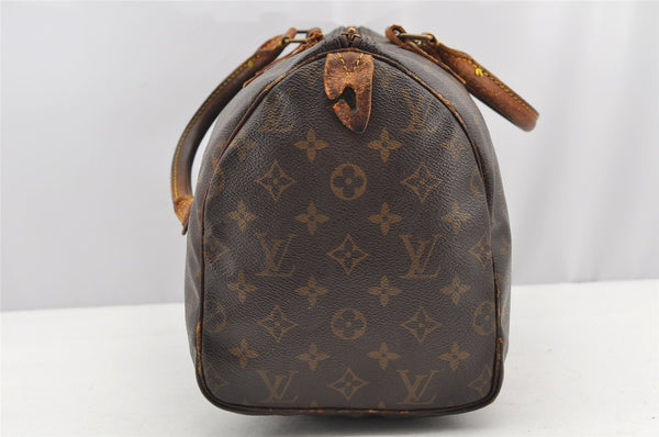 Authentic Louis Vuitton Monogram Speedy 30 Hand Boston Bag M41526 LV Junk 4304I