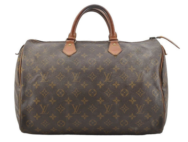 Authentic Louis Vuitton Monogram Speedy 35 Hand Boston Bag Old Model LV 4305I