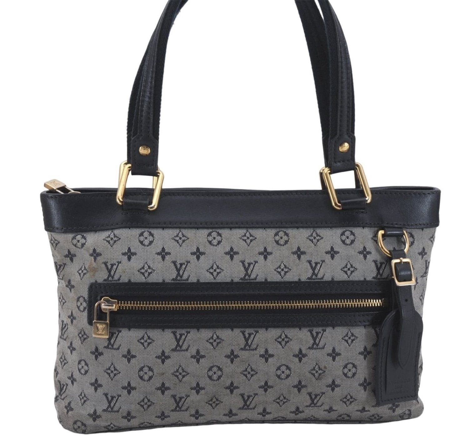 Authentic Louis Vuitton Monogram Mini Lucille PM Hand Bag Blue M92676 LV 4306D