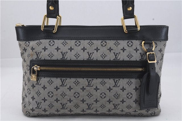 Authentic Louis Vuitton Monogram Mini Lucille PM Hand Bag Blue M92676 LV 4306D