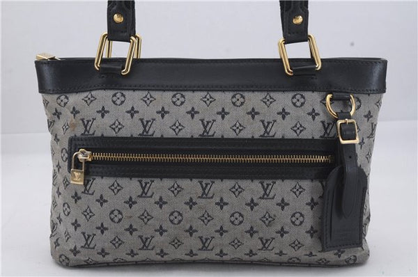 Authentic Louis Vuitton Monogram Mini Lucille PM Hand Bag Blue M92676 LV 4306D