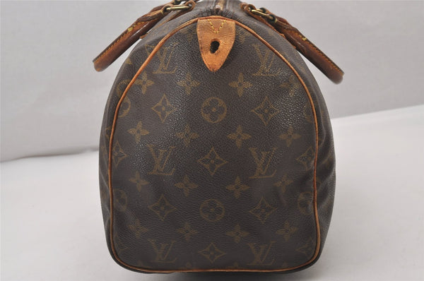 Authentic Louis Vuitton Monogram Speedy 30 Hand Boston Bag M41526 LV Junk 4308I