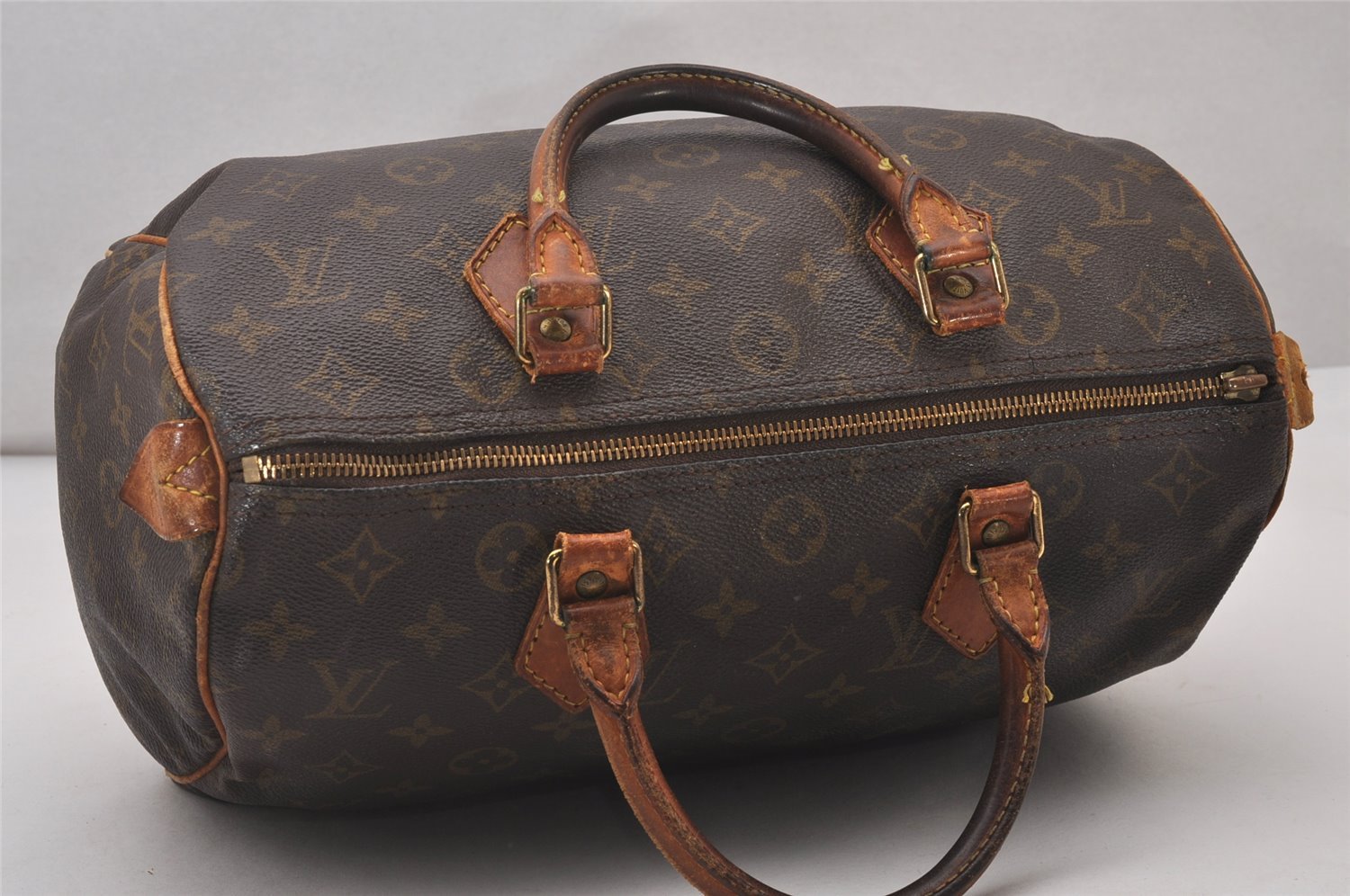 Authentic Louis Vuitton Monogram Speedy 30 Hand Boston Bag M41526 LV Junk 4308I