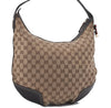 GUCCI Web Sherry Line Princy Ribbon Shoulder Bag GG Canvas 162882 Brown 4309D