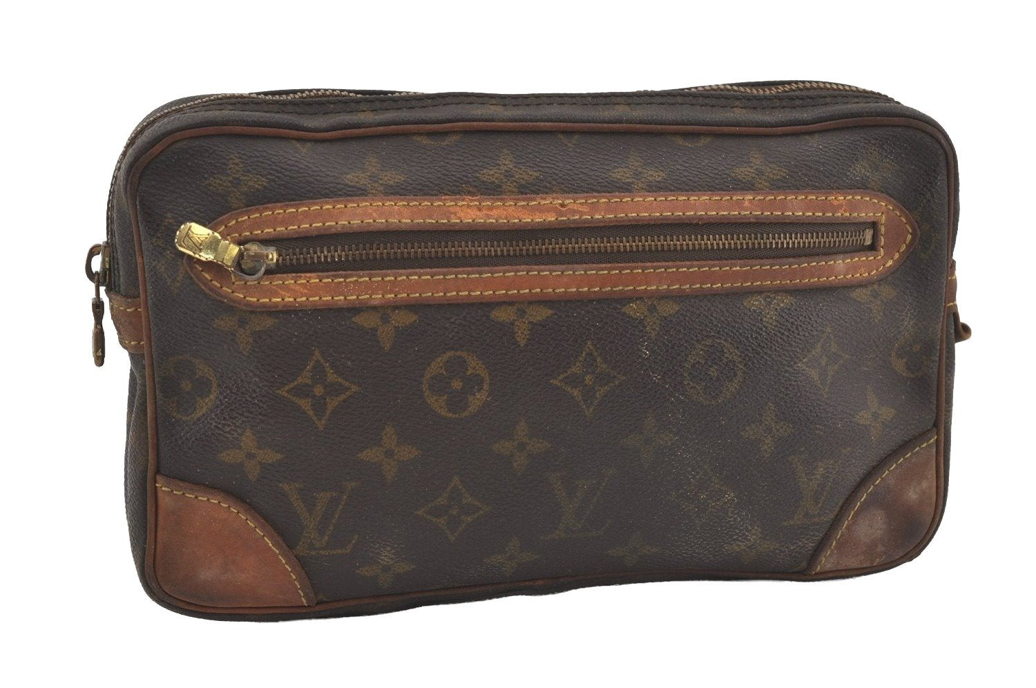Authentic Louis Vuitton Monogram Marly Dragonne GM M51825 Clutch Hand Bag 4310I